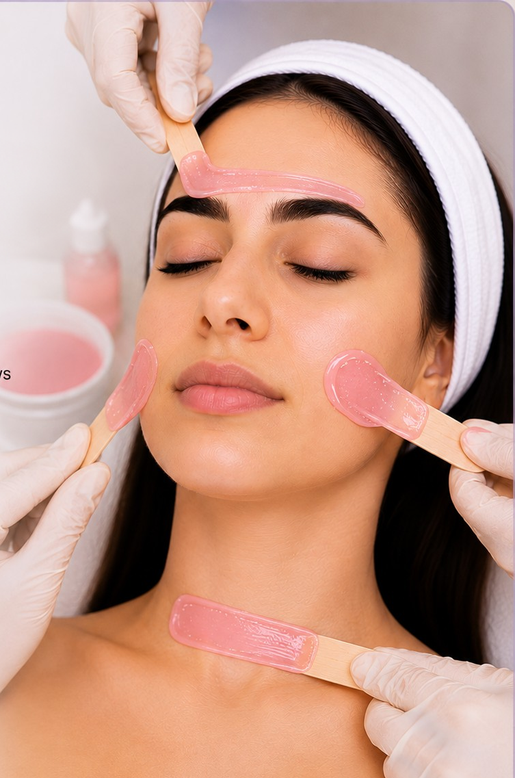 Full Face with Eyebrows & Neck (Hot Wax) (F)